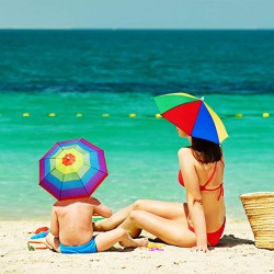 Sombrero paraguas para playa - Arcoíris