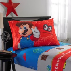 Super Mario juego cama doble reversible 5 pcs