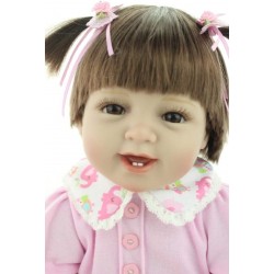 Muñeca bebé reborn boca magnética 55 cm