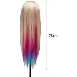 Cabeza con peluca practicar peinados peluquería multicolor Cabeza con peluca practicar peinados peluquería multicolor
