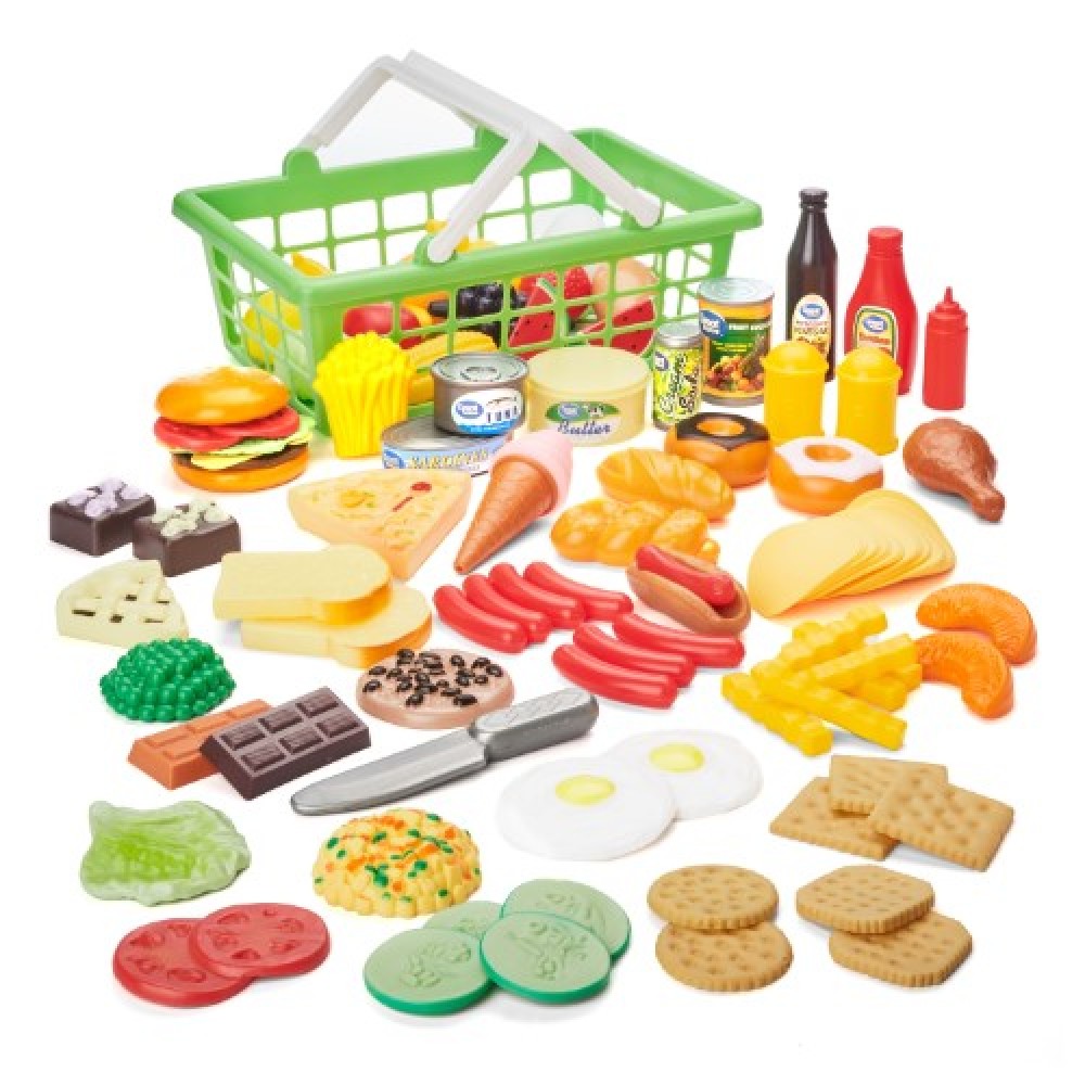 Canasta alimentos de juguete 100 piezas Canasta alimentos de juguete 100 piezas