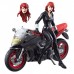 Marvel Black Widow con Motocicleta