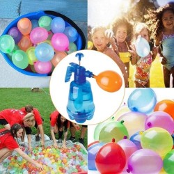 Botella con hinchador 100 globos de agua Botella con hinchador 100 globos de agua