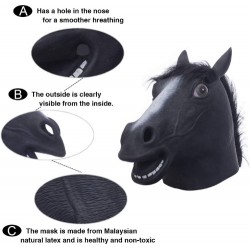 Máscara de caballo - negro Máscara de caballo - negro