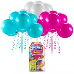 Globos autosellables - Rosa, azul y blanco Globos autosellables - Rosa, azul y blanco