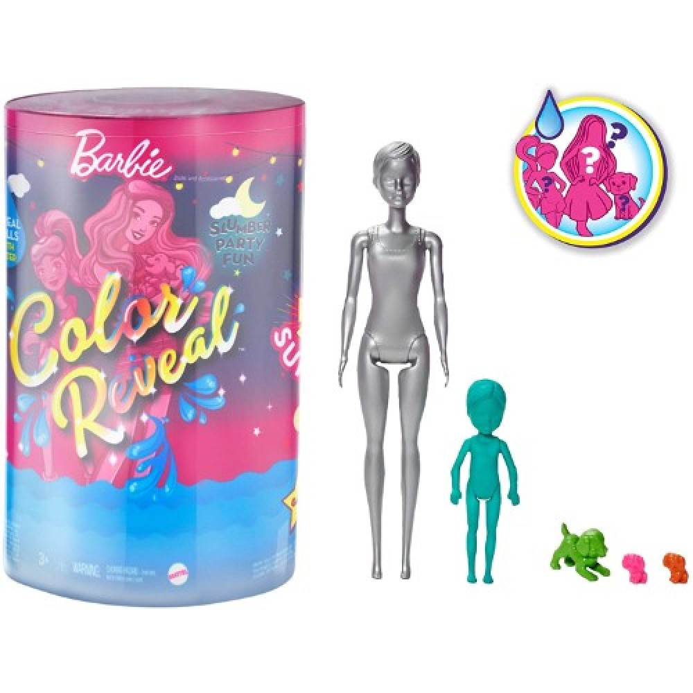 Barbie Color Reveal Pijamada divertida