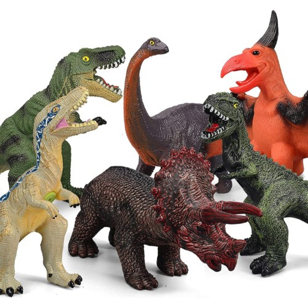 Set 6 dinosaurios grandes de juguetes Gzsbaby Set 6 dinosaurios grandes de juguetes Gzsbaby