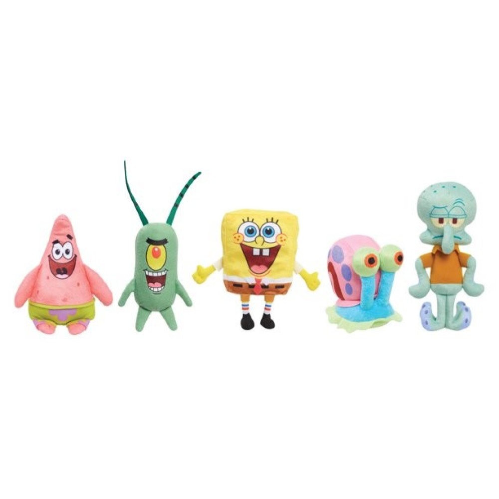 Bob Esponja pack 5 peluches