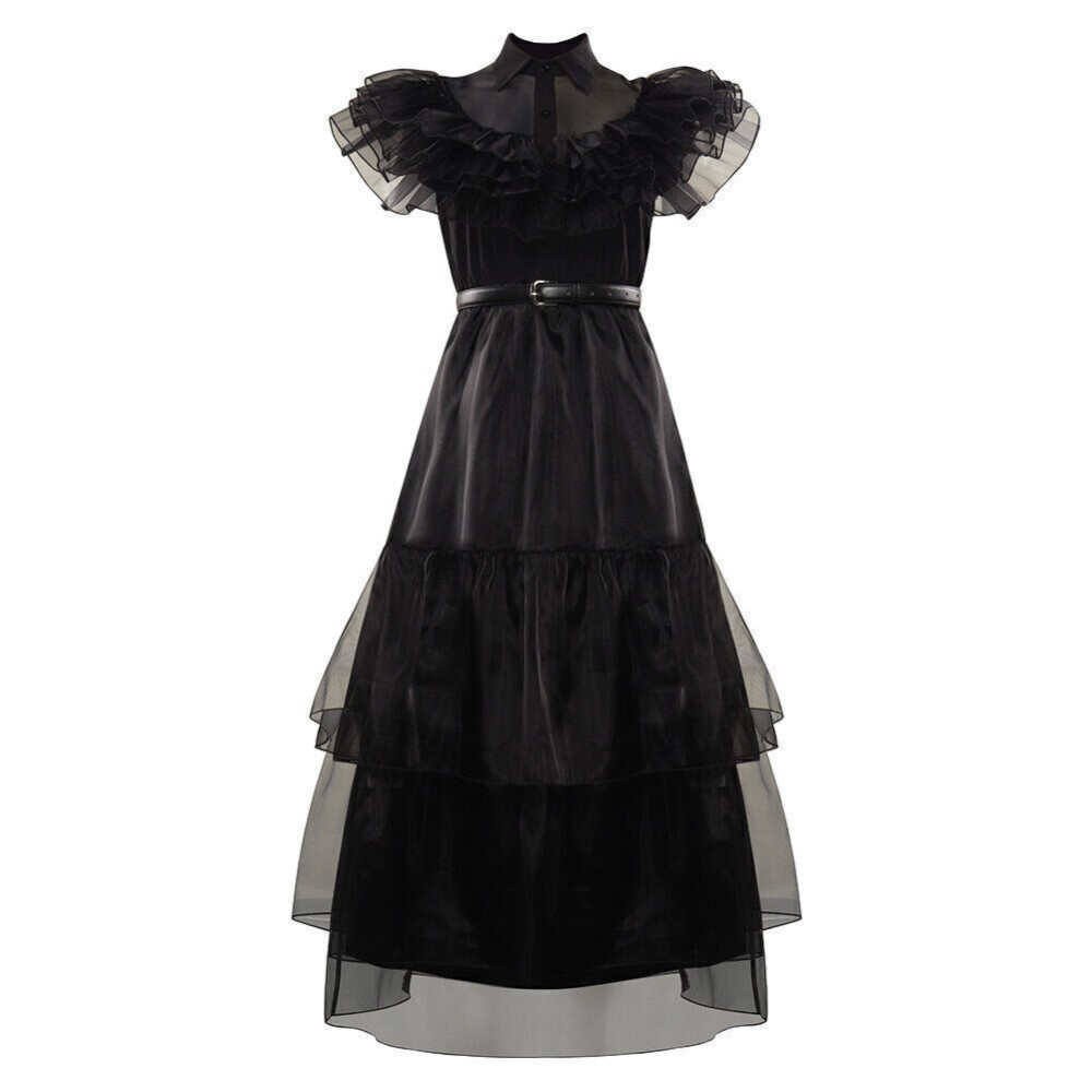 Disfraz de Merlina para niñas Wednesday Addams