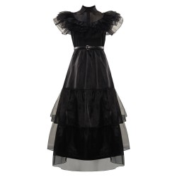 Disfraz de Merlina para niñas Wednesday Addams
