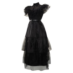 Disfraz de Merlina para niñas Wednesday Addams