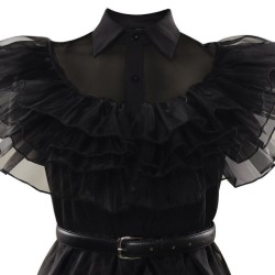 Disfraz de Merlina para niñas Wednesday Addams
