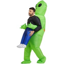 Disfraz inflable Alien cargando humano