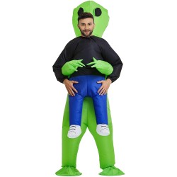 Disfraz inflable Alien cargando humano