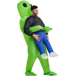 Disfraz inflable Alien cargando humano