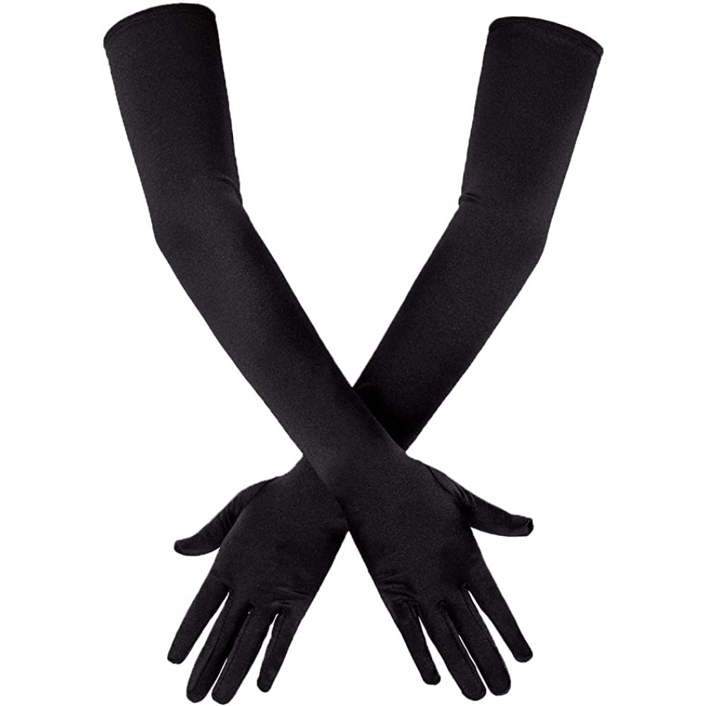 Set par de guantes largos Dama - Negro 