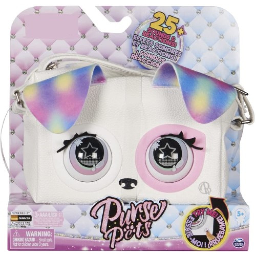 Purse Pets bolso interactivo - Rainbow Puppy