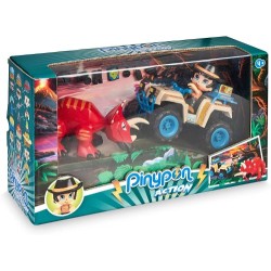 Pinypon Action cuatrimoto salvaje con dinosaurio