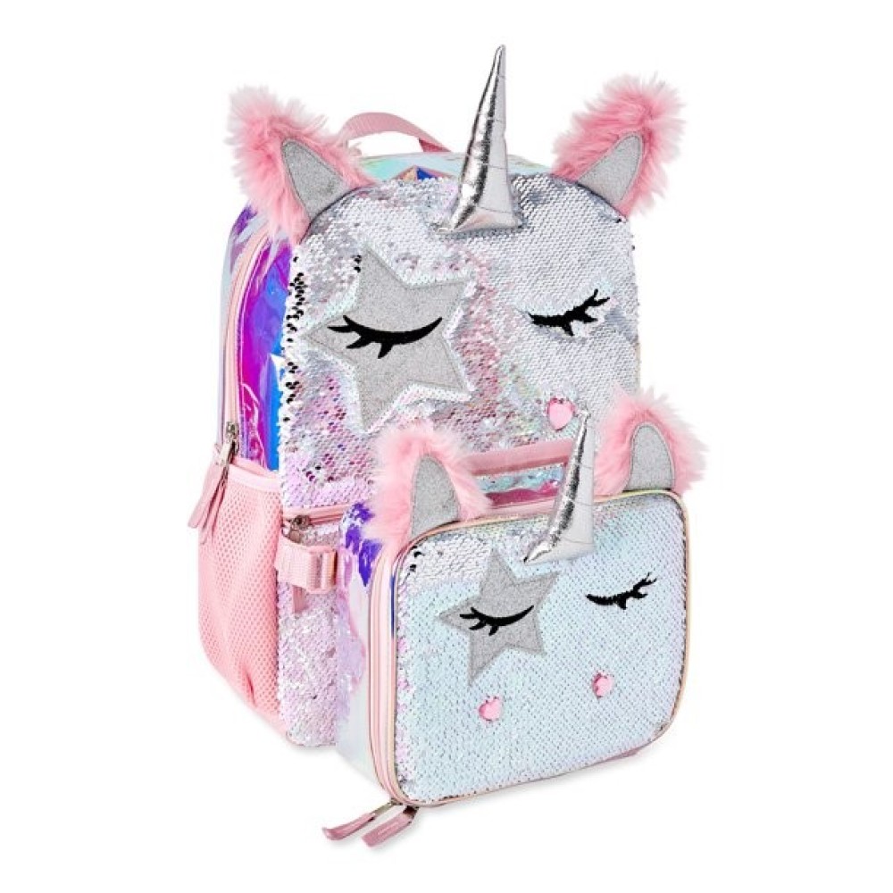 Morral con cartuchera de Unicornio Wonder Nation