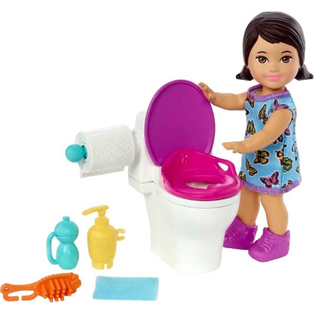 Barbie Aventuras de Niñera Set de Baño