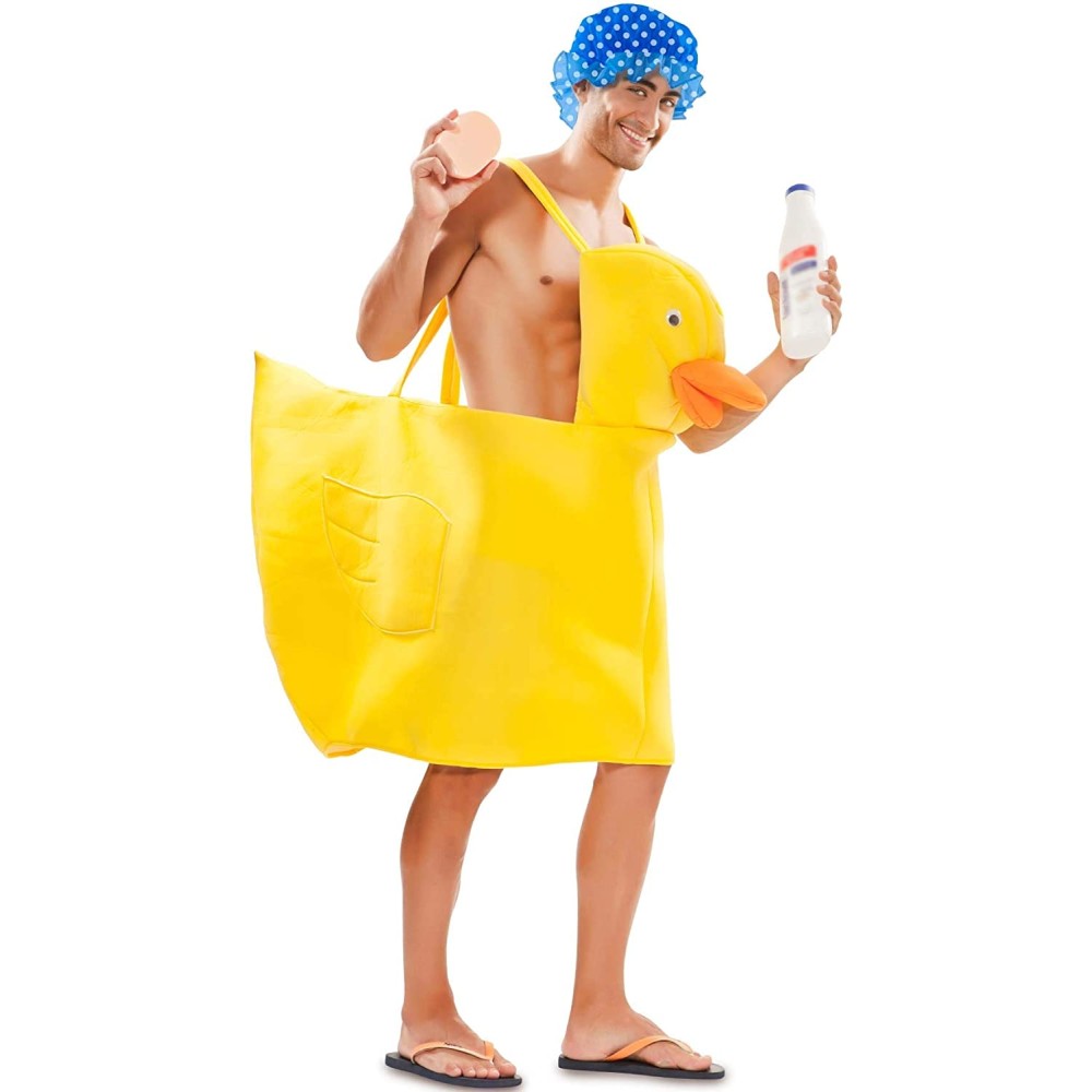 Disfraz patito de hule amarillo