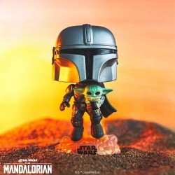 Funko Pop de Mandalorian con Baby Yoda 402 Funko Pop de Mandalorian con Baby Yoda 402
