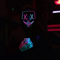 Máscara La Purga luces LED Halloween