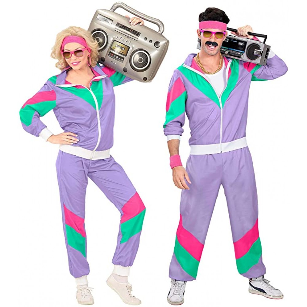 Disfraz sudadera unisex de los 80s - Aguamarina Disfraz sudadera unisex de los 80s - Aguamarina