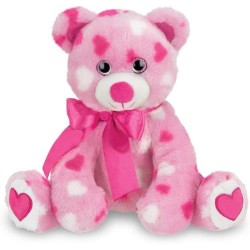 Oso de peluche de corazones amor y amistad