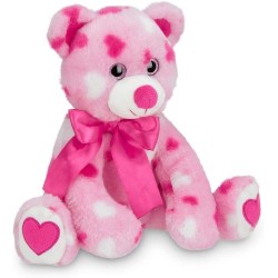 Oso de peluche de corazones amor y amistad