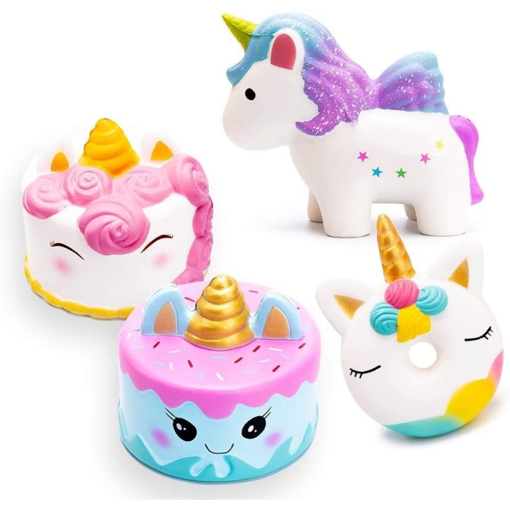 Squishies set unicornio 4 pcs