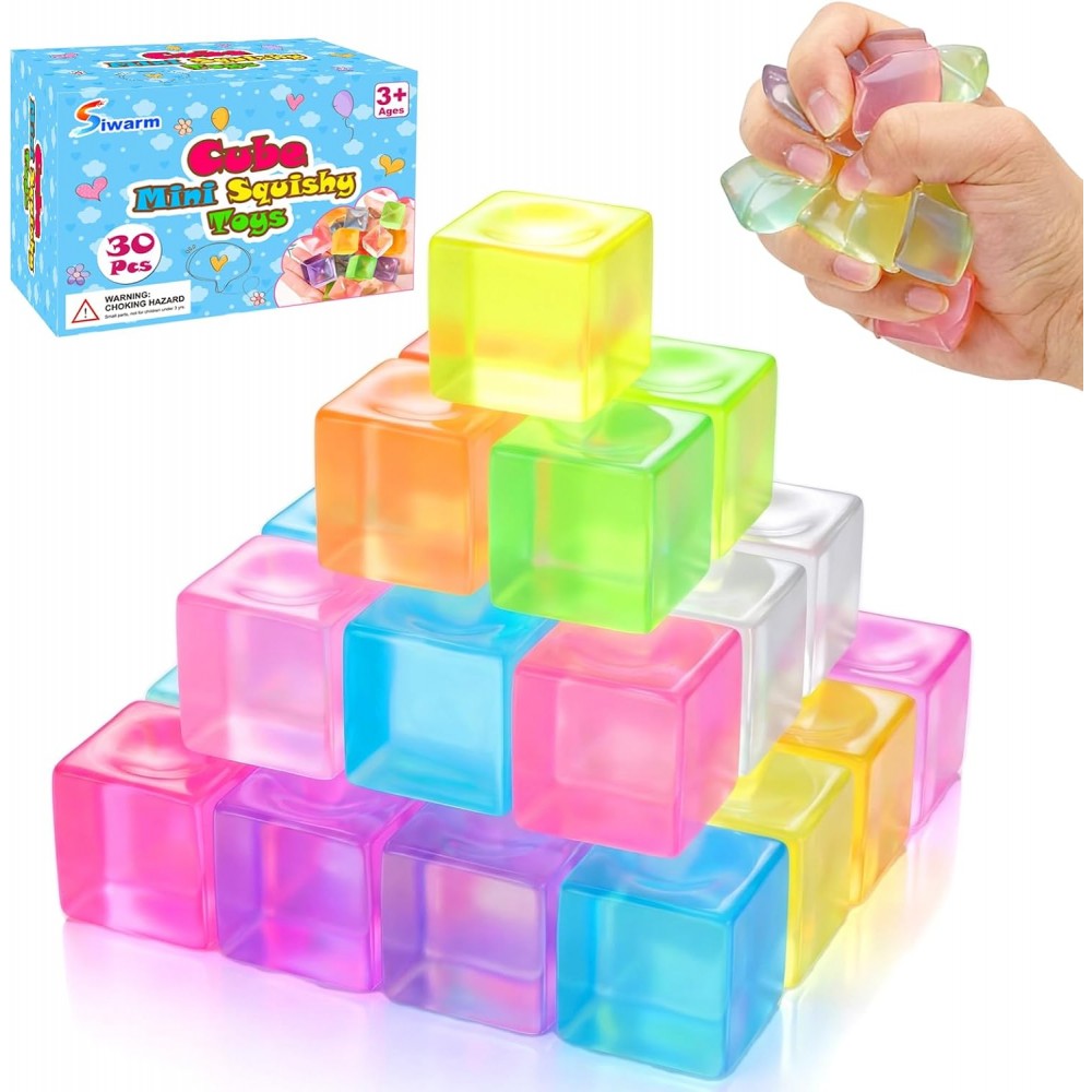 Cubos de hielo squishy multicolores