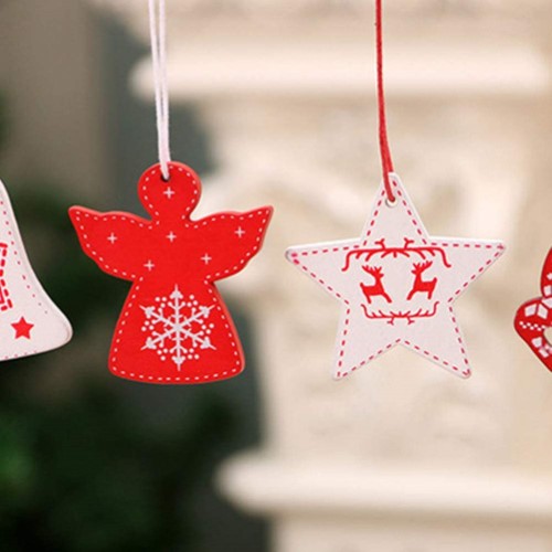Docena adornos navideños de madera - vista alternativa