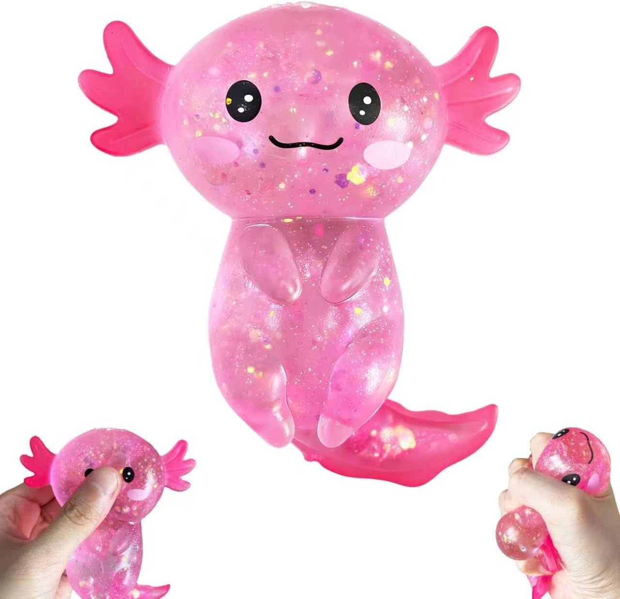 Ajolote apretable Axolotl Squishies Fidget - Rosa