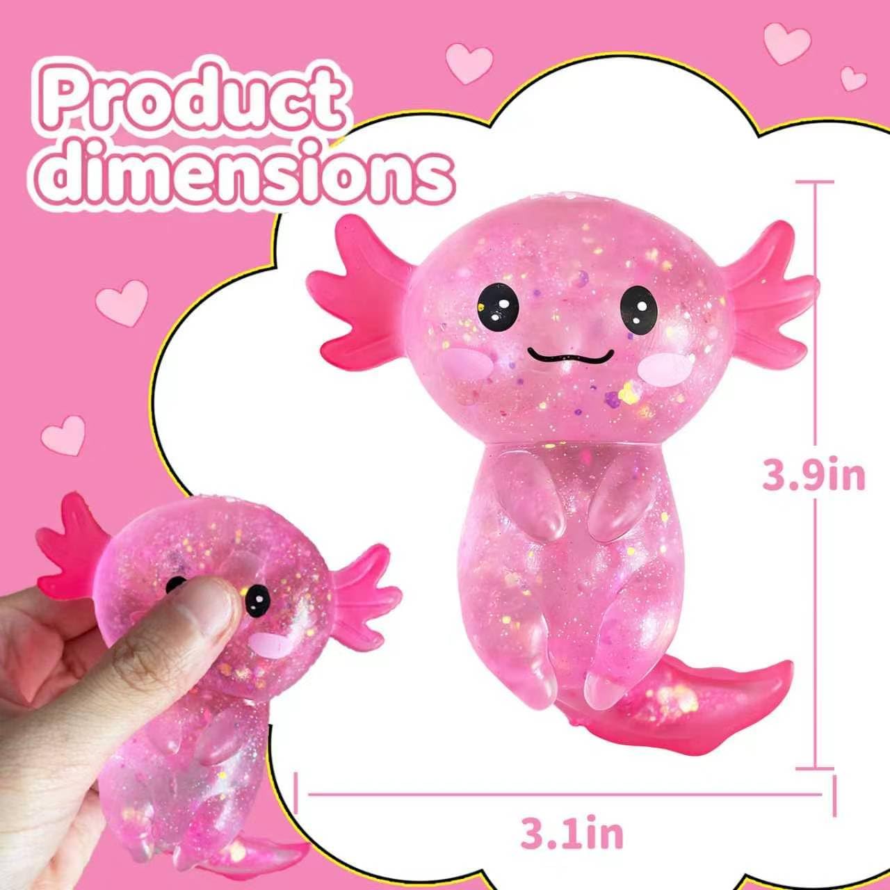 Ajolote apretable Axolotl Squishies Fidget - Rosa - vista alternativa