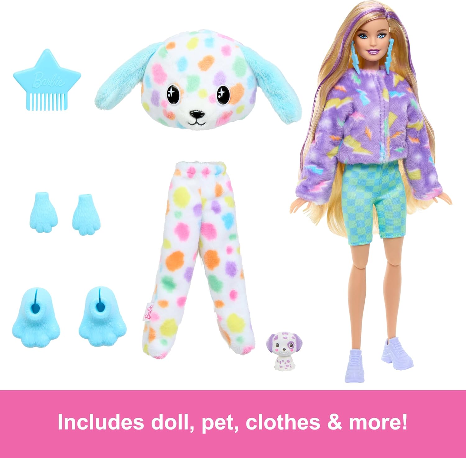 Barbie Cutie Reveal dalmata arcoíris HRK41 - vista alternativa