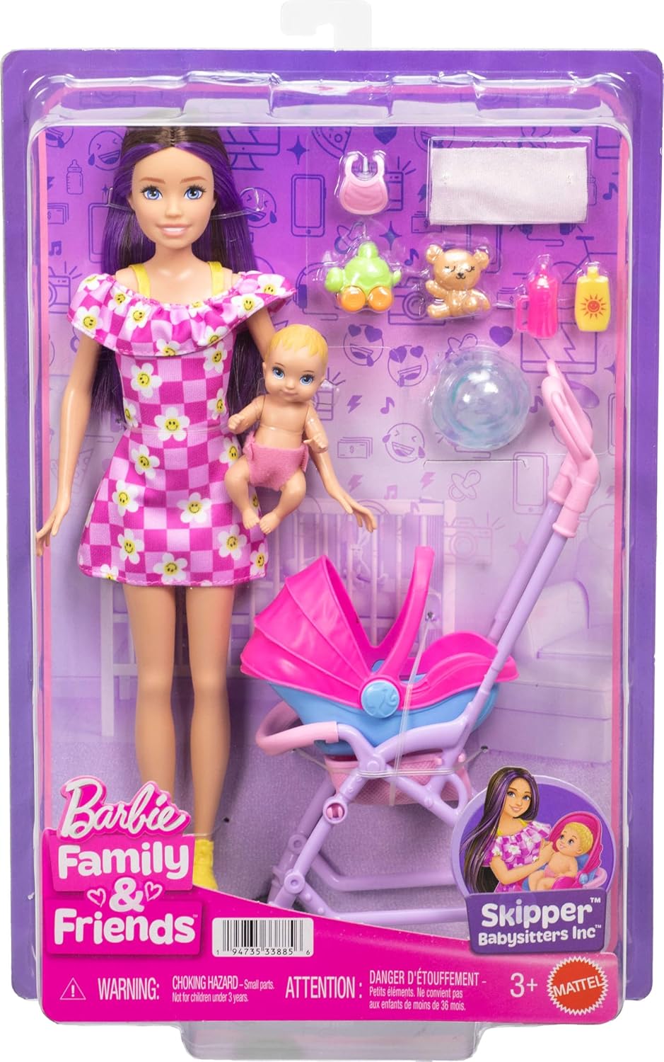 Barbie Skipper niñera con coche paseador 2-en-1 - vista alternativa