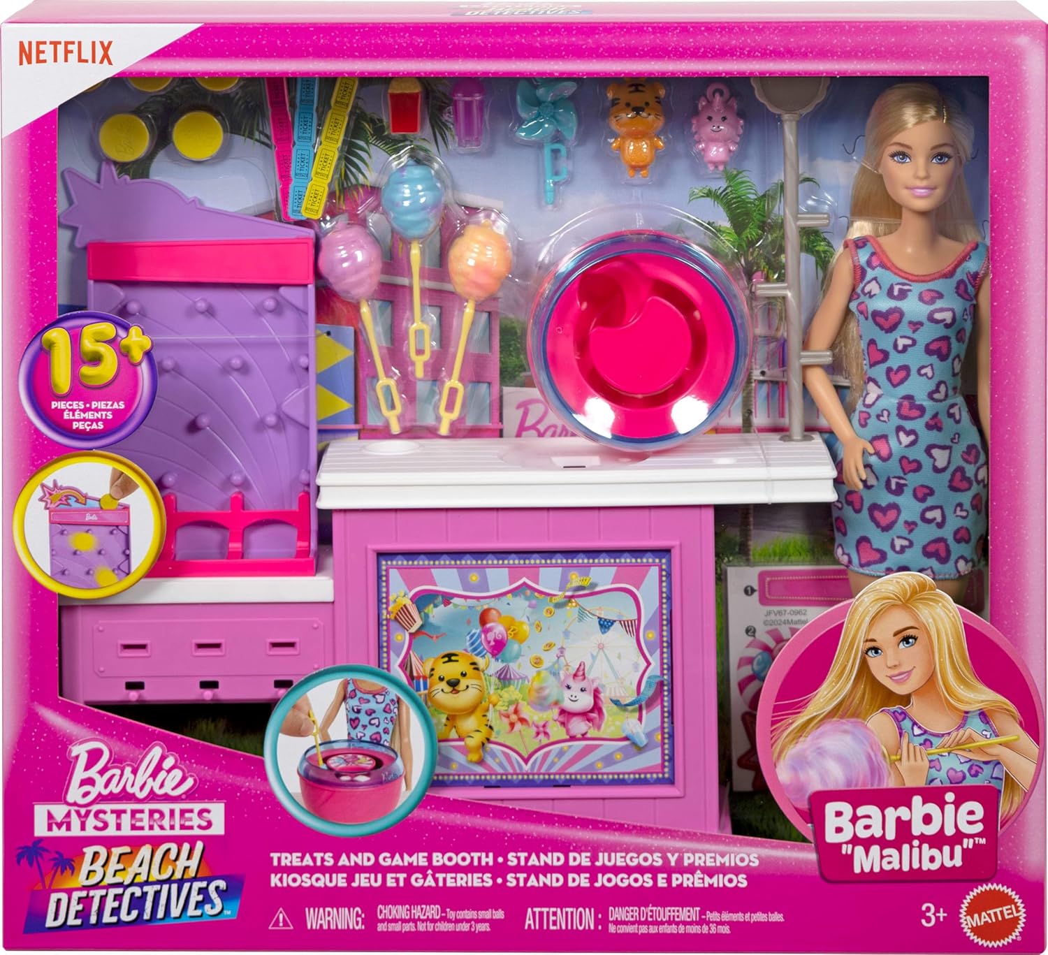 Barbie Misterios Stand de Premios y Juegos con muñeca - vista alternativa