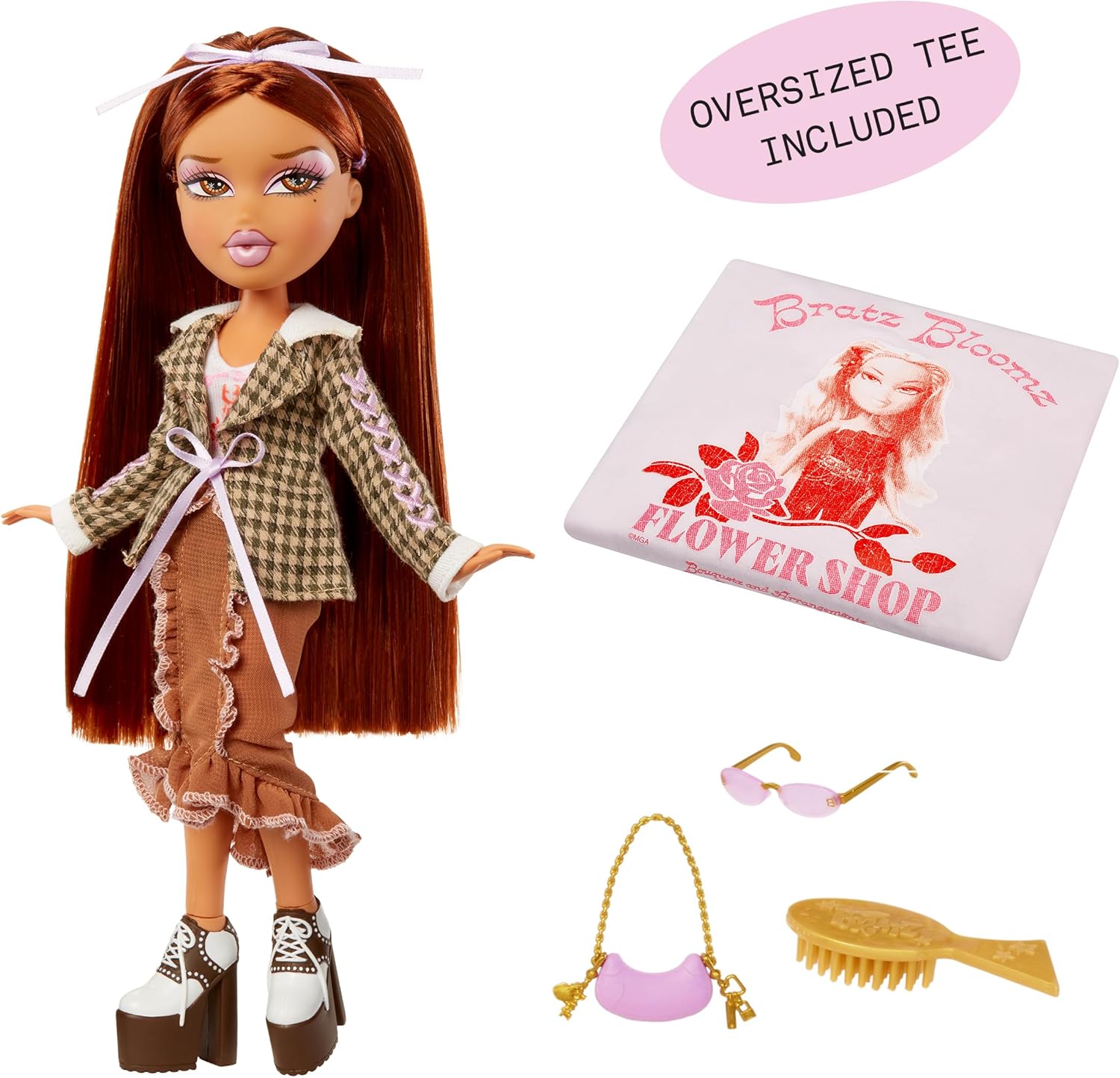 BRATZ Stylin' Yasmin muñeca con camiseta extra-grande - vista alternativa