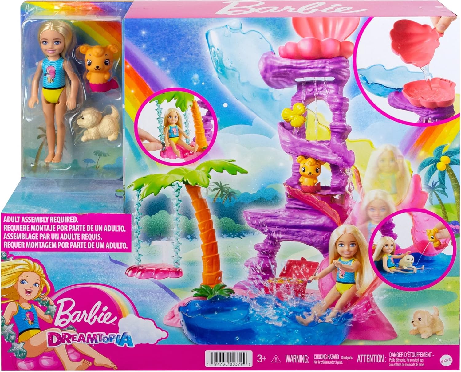 Barbie Dreamtopia Tobogán de Chelsea HBW93 - vista alternativa