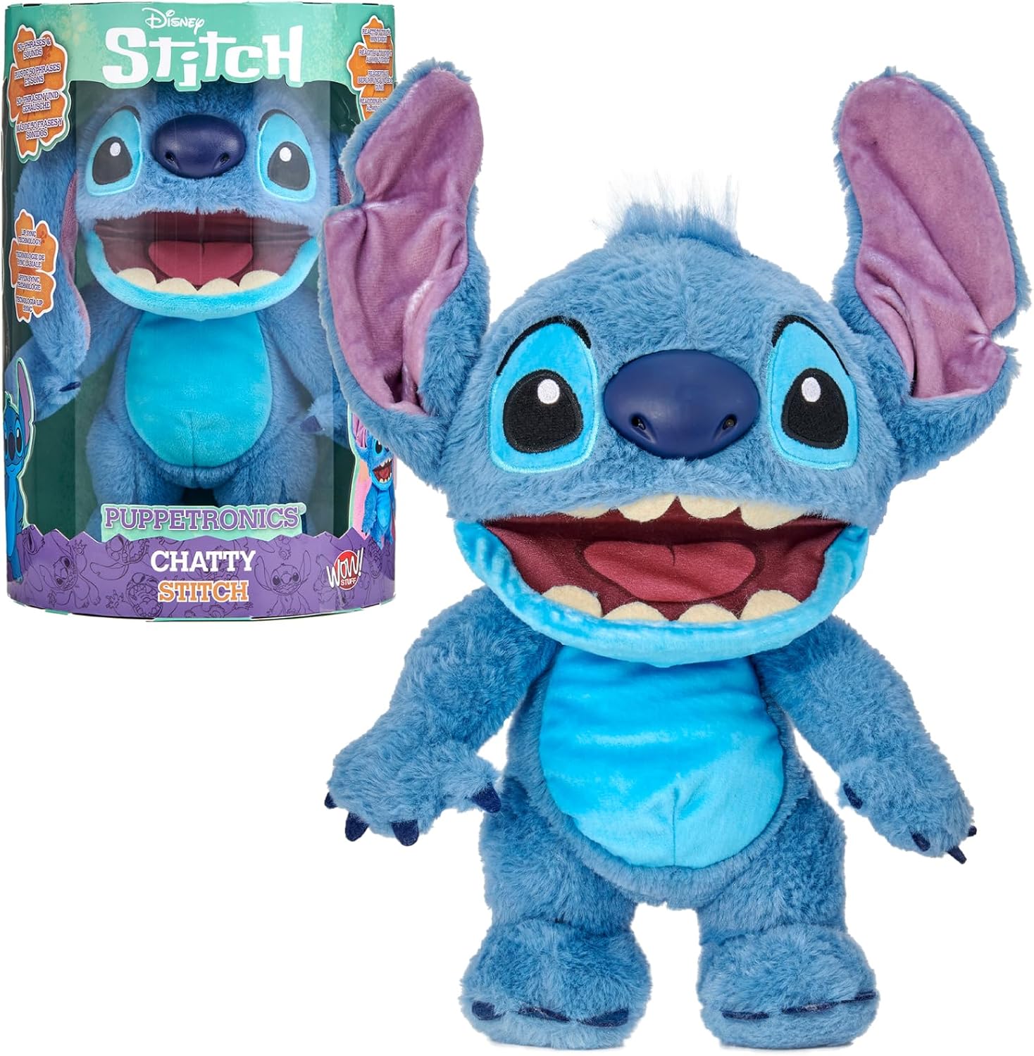 Muñeco de Stitch con sonidos y movimientos Puppetronics