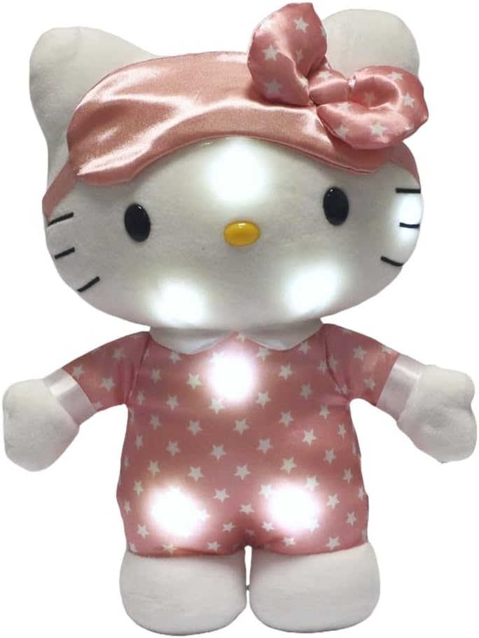 Peluche de Hello Kitty en pijamas con luces
