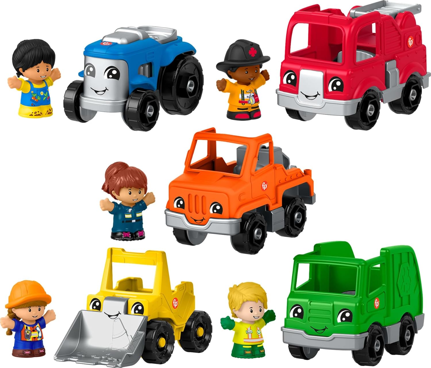 Little People set de figuras con vehículos HWR86