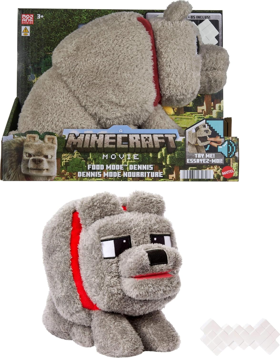 A Minecraft Movie peluche lobo Dennis JDW26