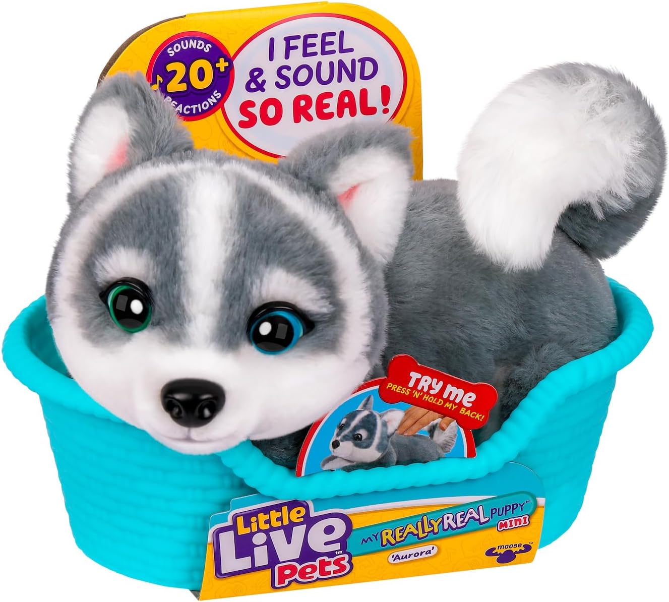 Little Live Pets Mi Mini Cachorro de verdad Husky Aurora