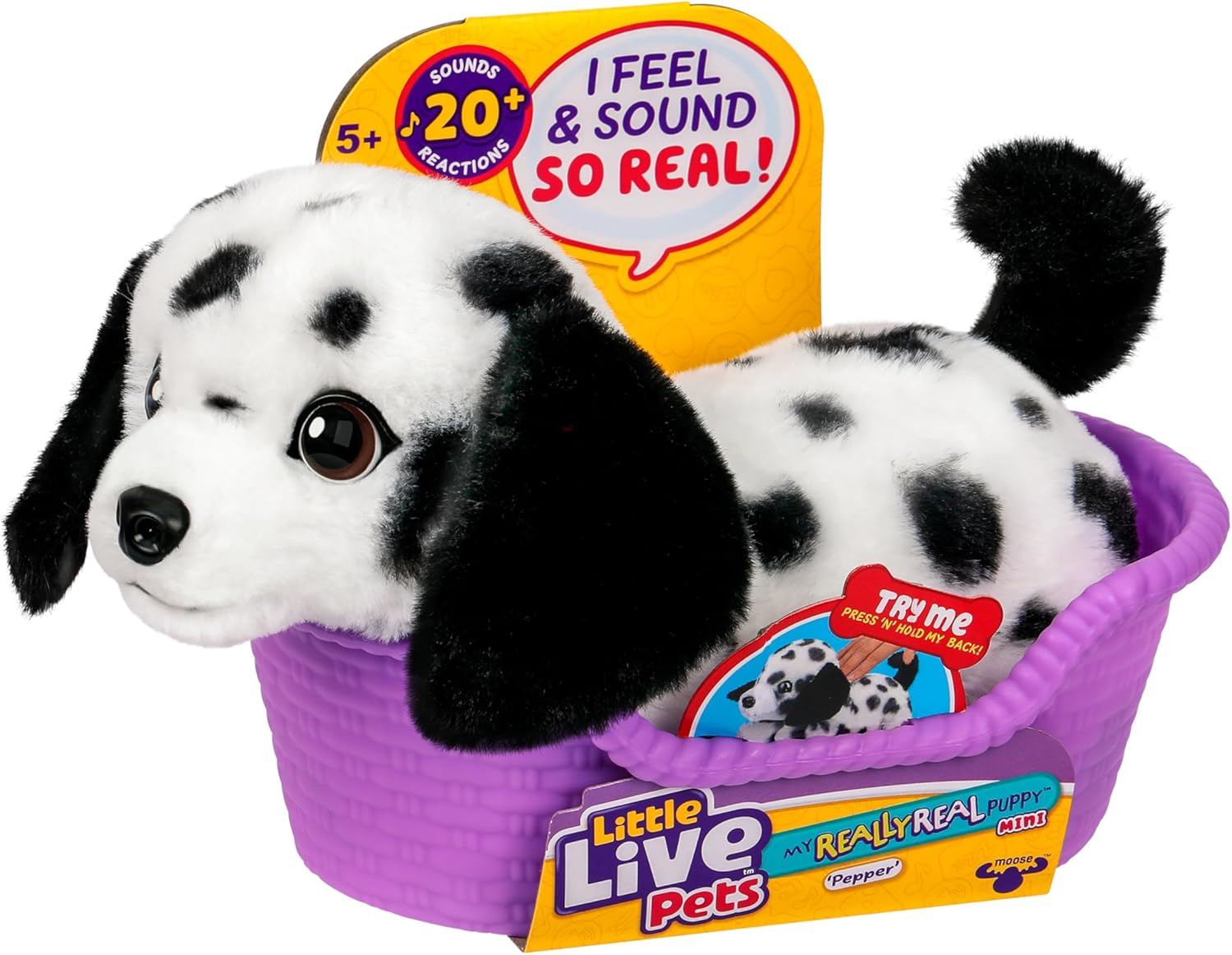 Little Live Pets Mi Mini Cachorro de verdad Dálmata Pepper