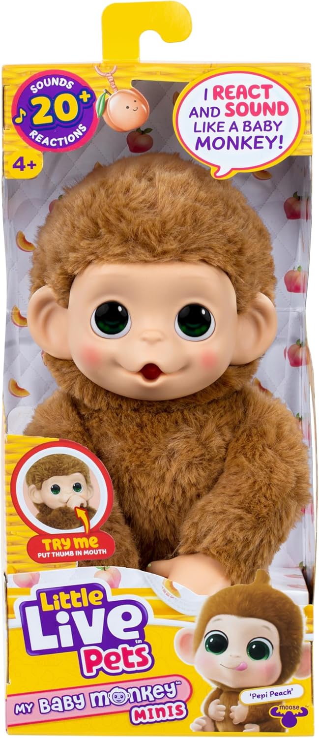 Little Live Pets My Baby Monkey Minis Pepi Peach