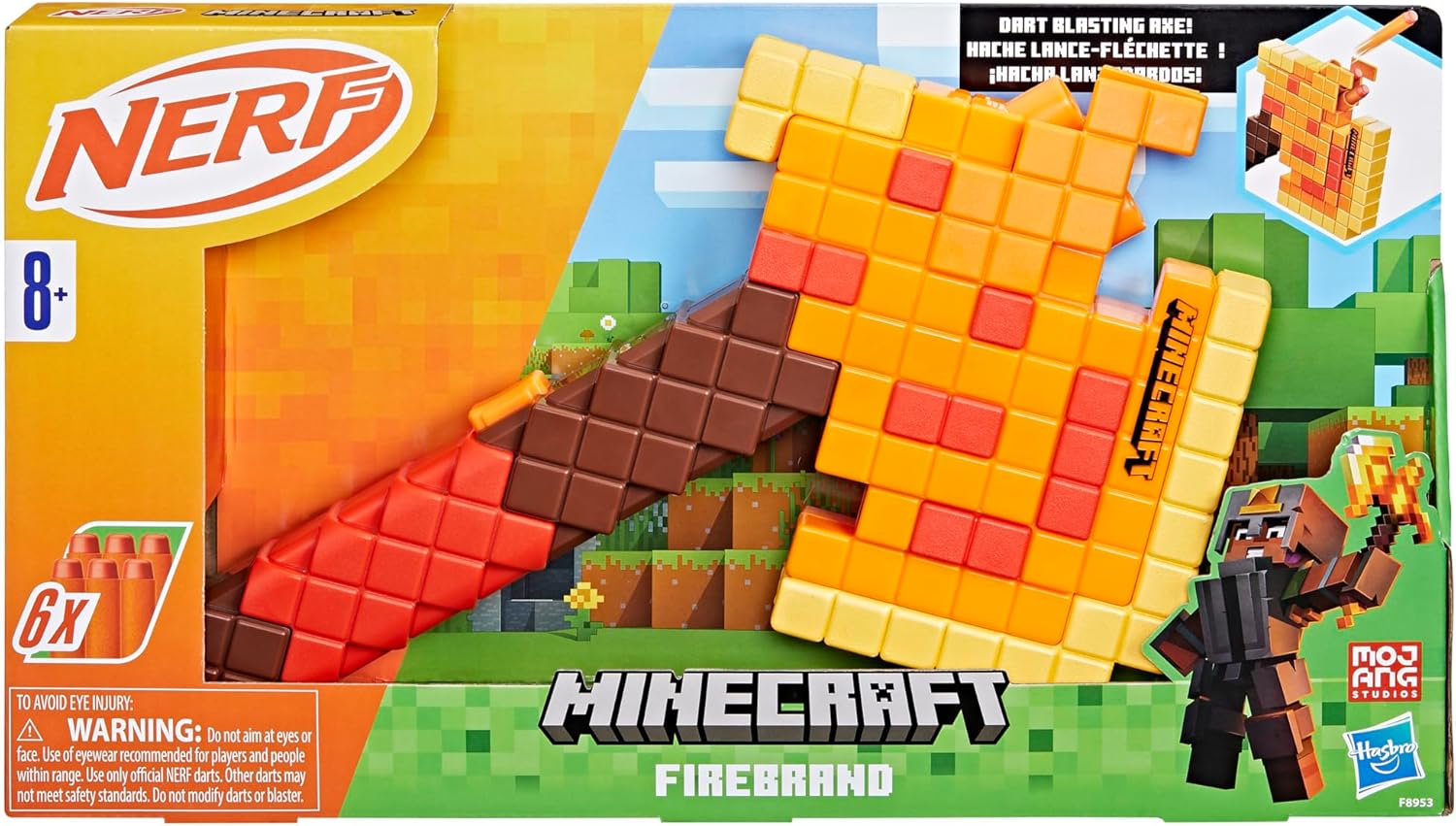 Minecraft Hacha de NERF Firebrand F8953 - vista alternativa