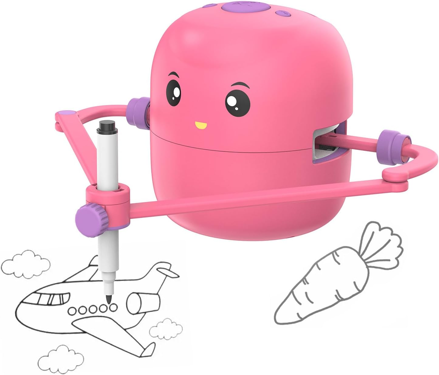 Robot dibujante con tarjetas y control de voz - rosa