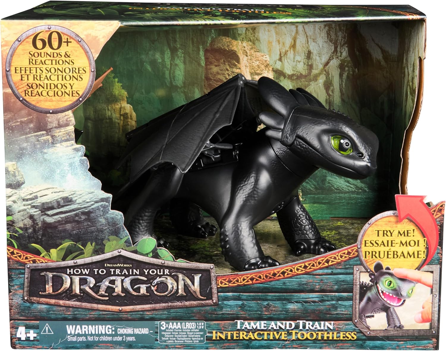 Cómo Entrenar tu Dragón muñeco de Chimuelo interactivo - vista alternativa